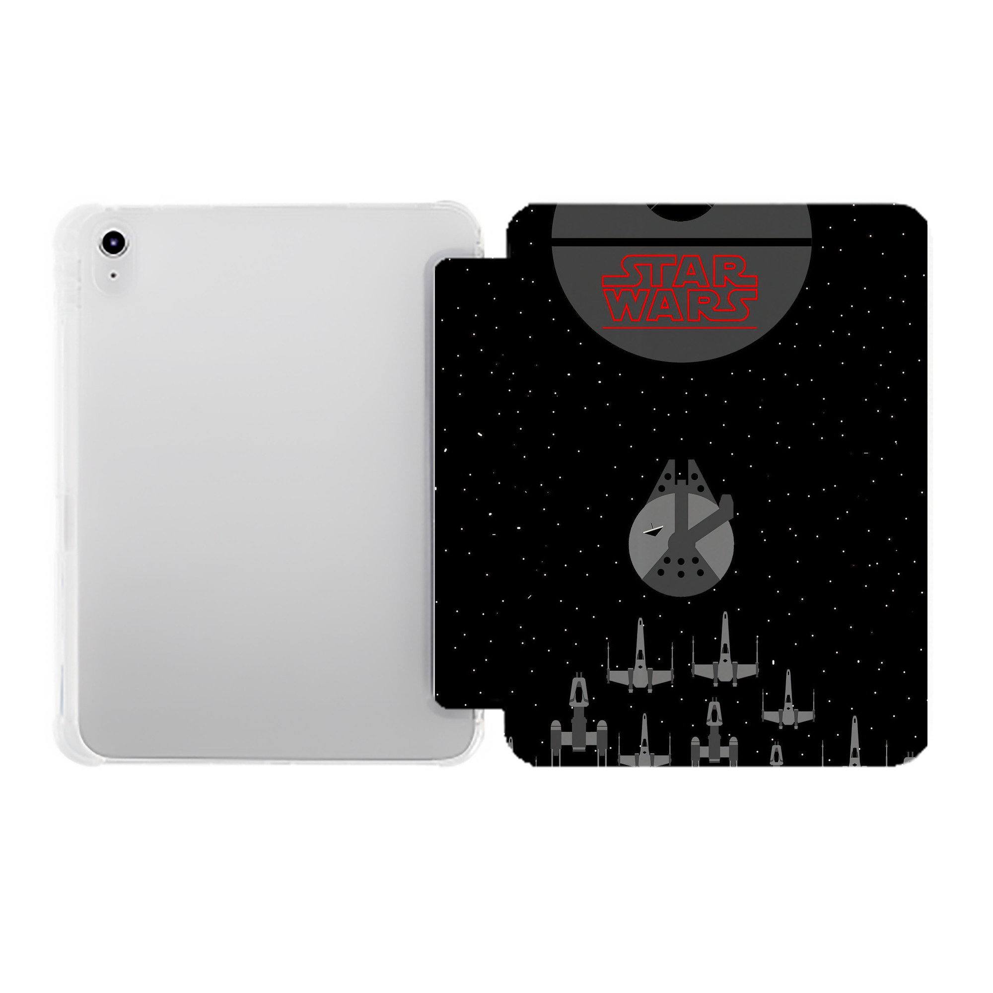 （画像用） スター・ウォーズ Star Wars IPad ケース ペン収納付き 三つ折りスタンド PUレザー×シリコン 対応機種9.5/10.5/10.9インチ